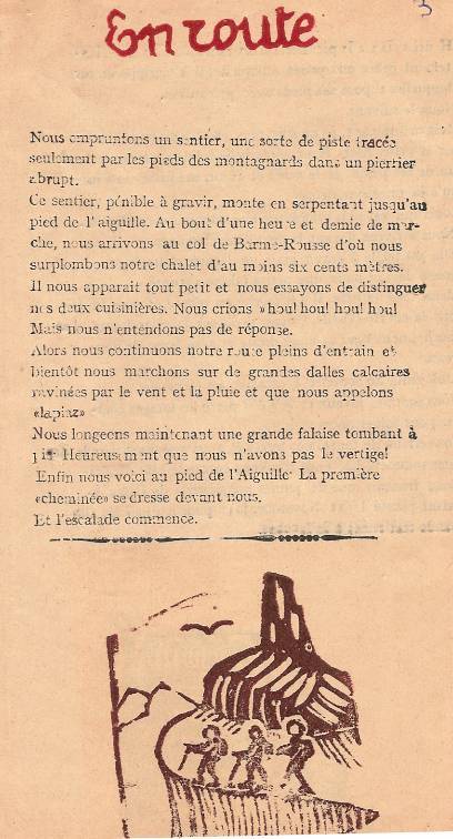« L’Escalade », journal scolaire de Passy « Face au Mont-Blanc », juillet 1946, p. 1