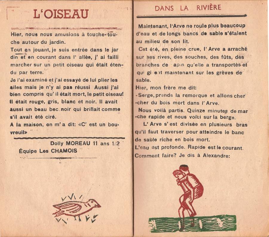 Journal scolaire "Face au Mont-Blanc", Passy, octobre 1947, p.12 et 13