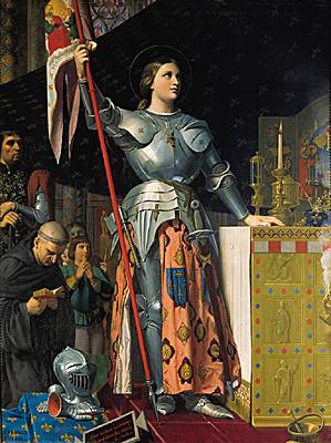 INGRES, Jeanne d'Arc lors du sacre de Charles VII à Reims (Source Internet)