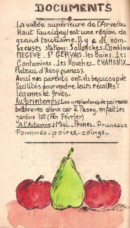 Journal scolaire de Passy, « Face au Mont-Blanc », novembre 1949, p. 7, « Documents » sur Passy