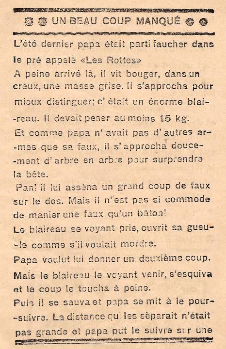 la rencontre livre blaireau