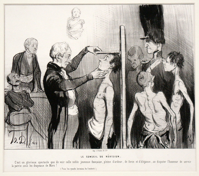 Honoré Daumier, Le conseil de révision en 1842 