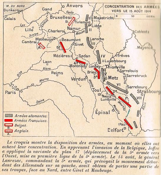 concentration des troupes début août 1914