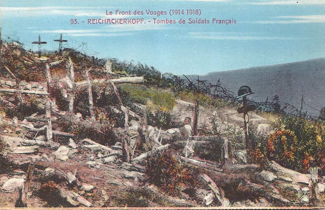 Tombes de soldats français au Reichackerkopf (site 1914-1918.invisionzone.com) 