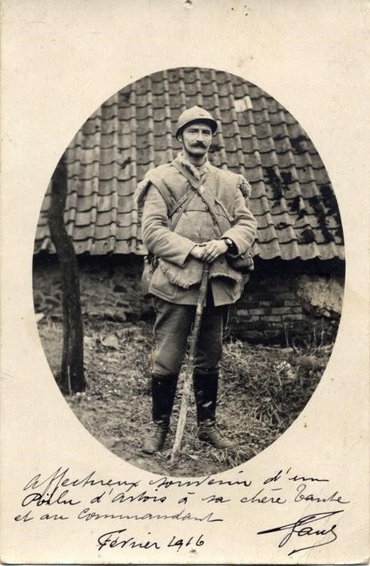 Affectueux souvenir d’un poilu d’Artois, février 1916 (idem : (site histoiremilitaria, source gallica)