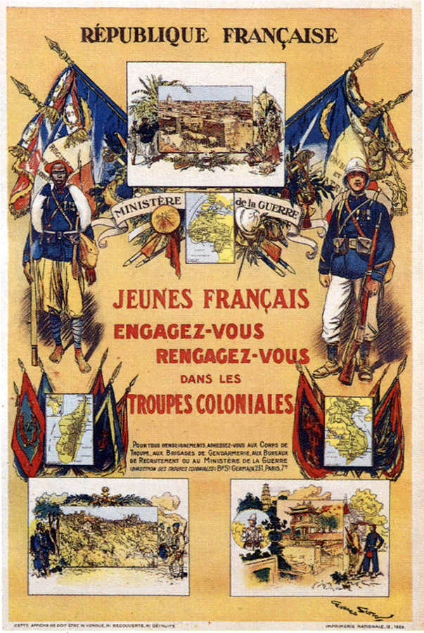 Affiche d’engagement de l’infanterie coloniale (site rosalielebel75)